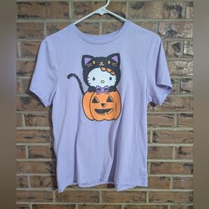 Sanrio Hello Kitty Halloween Graphic T-Shirt Light Purple Size 16